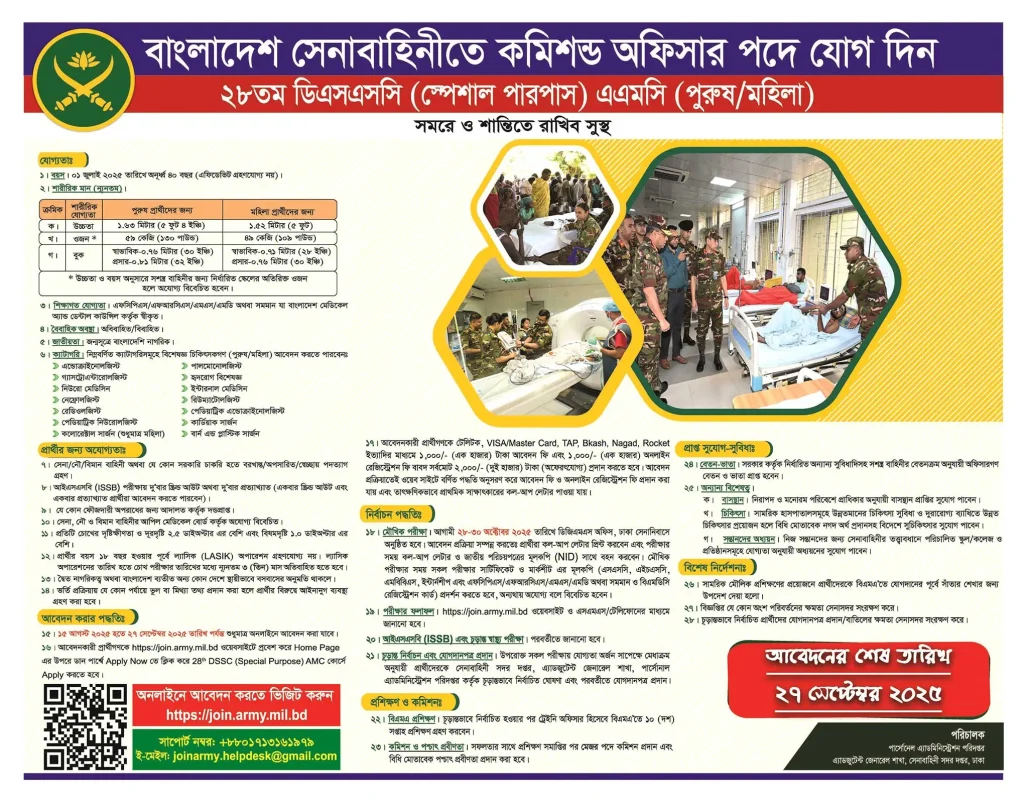 Bangladesh Army Job Circular 2025 