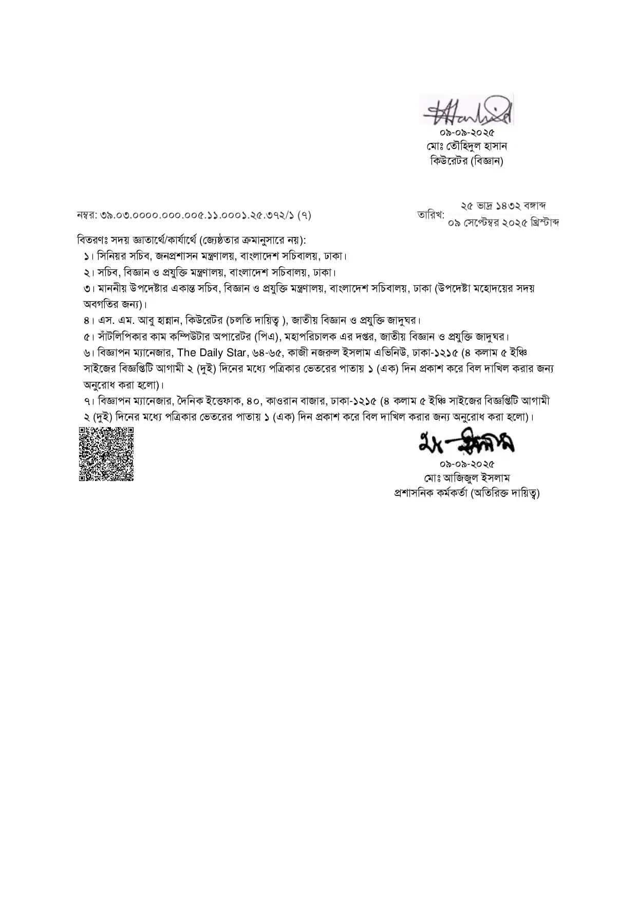 National Museum Of Science and Technology Job Circular 2025